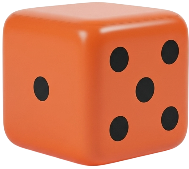 Vibrant Orange Dice